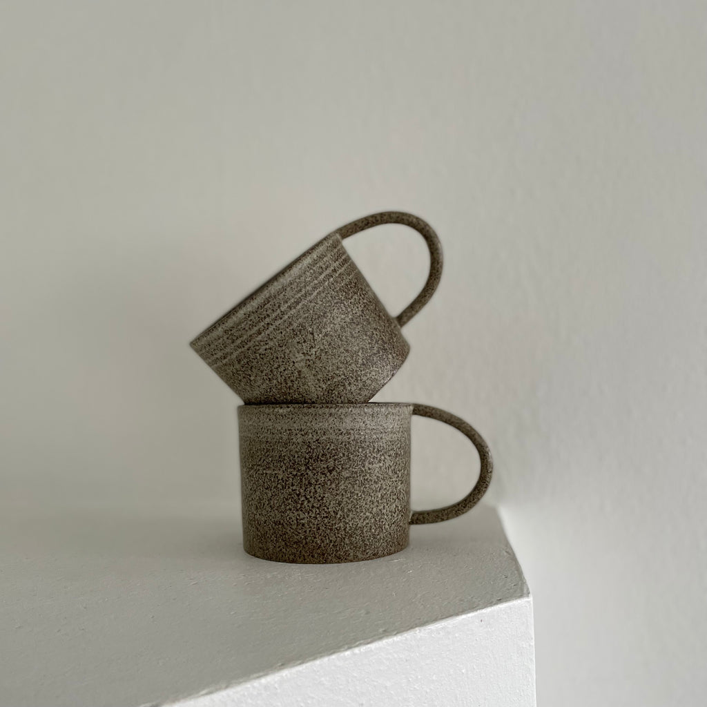 Mug w/ Large Handle Wide Grey ( 6001)