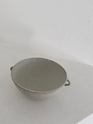 Serving Bowl Rounded w/ Two Small Handles Grey (Small) (8030)