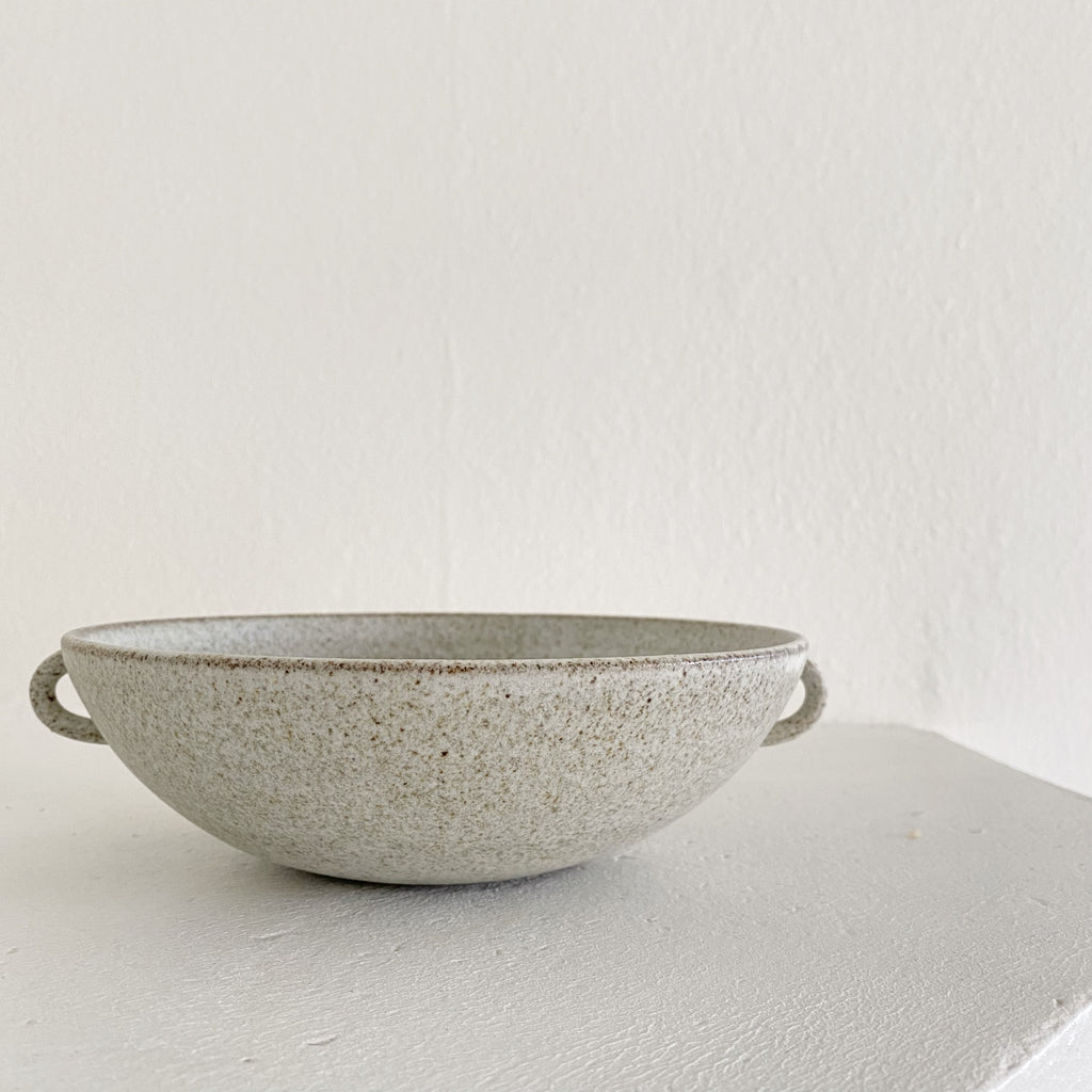 Serving Bowl/ Dish w/ Two Small Handles Grey (8043)