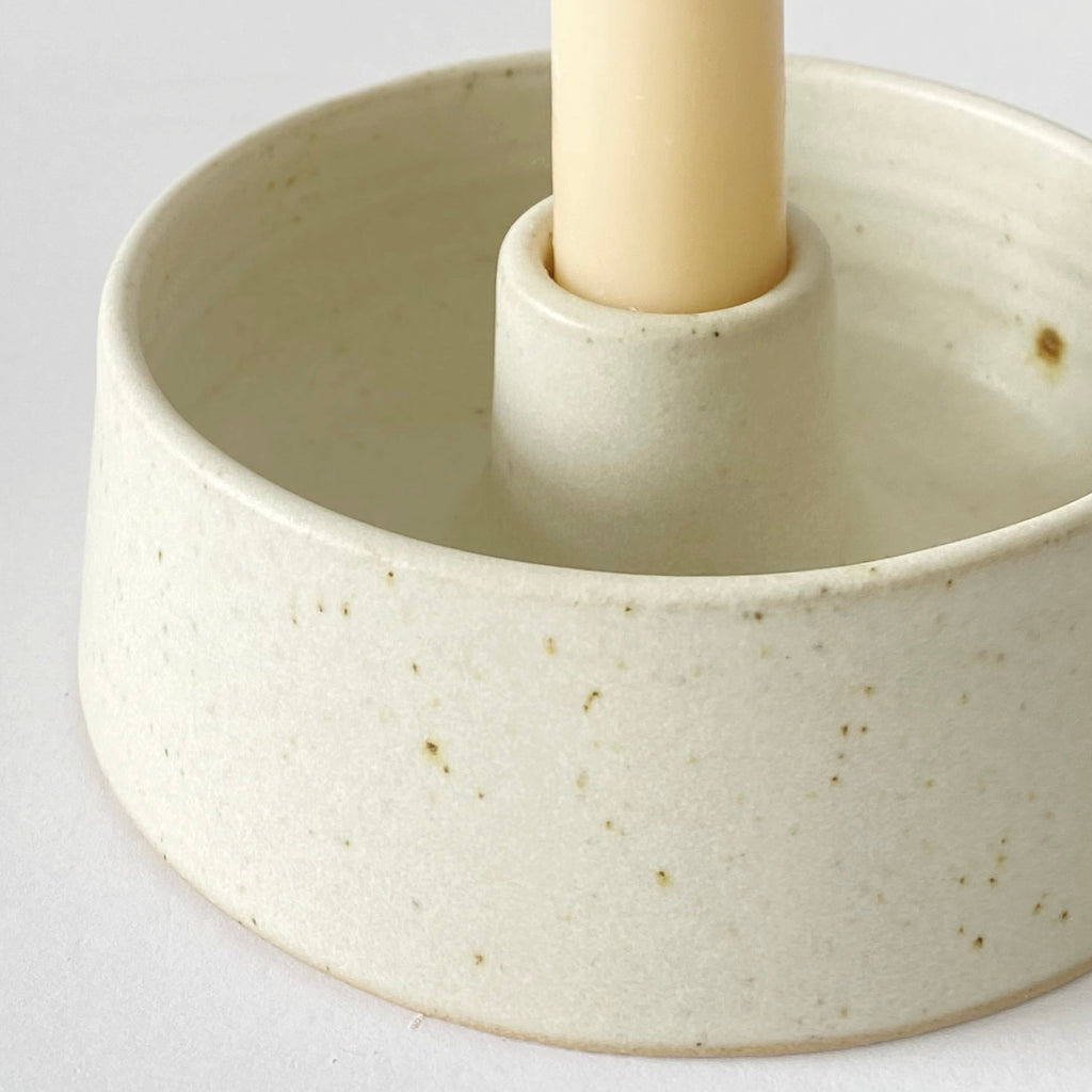 Candle Holder w/ Bowl White (Small) (2011)